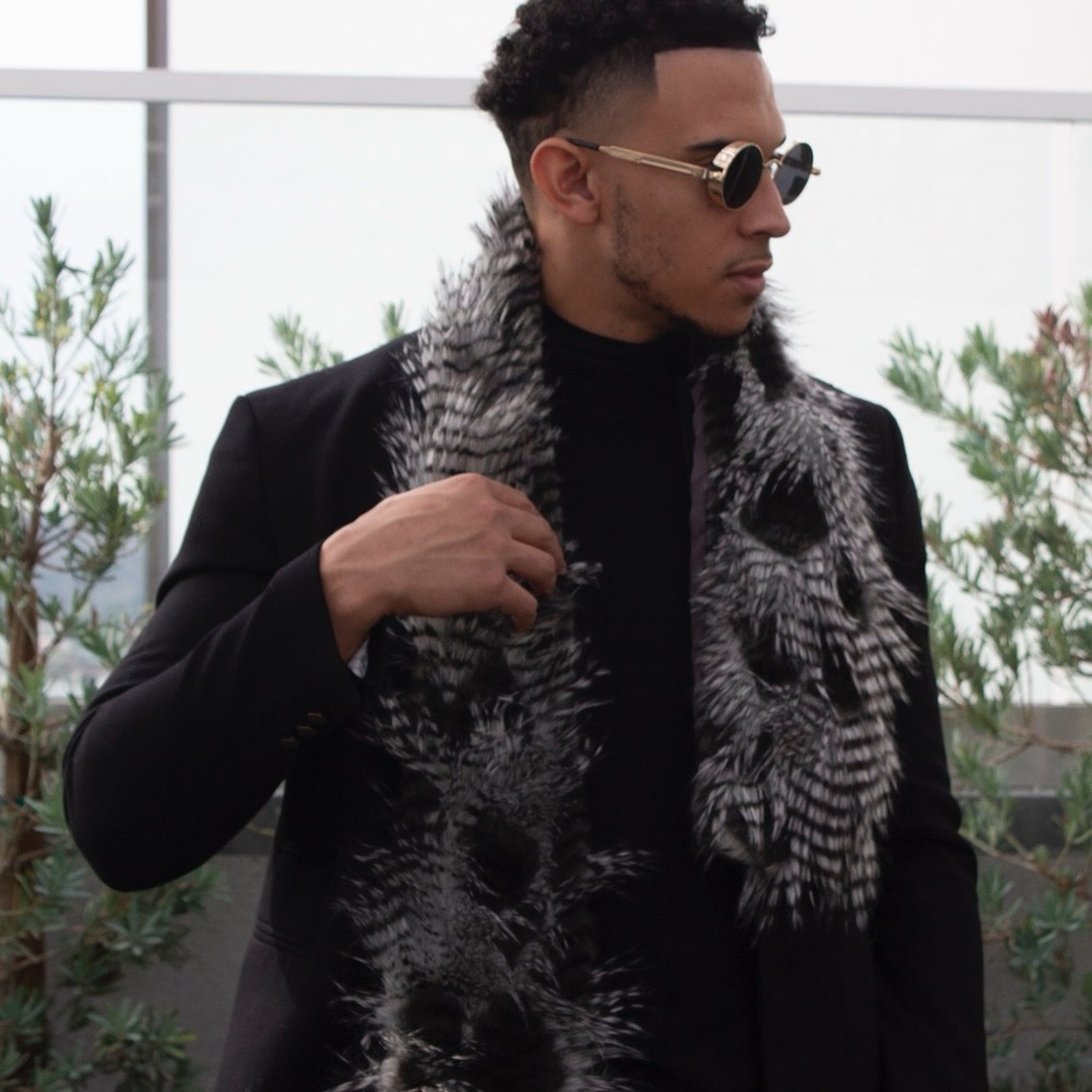 Stylish Black and Gray Unisex Scarf